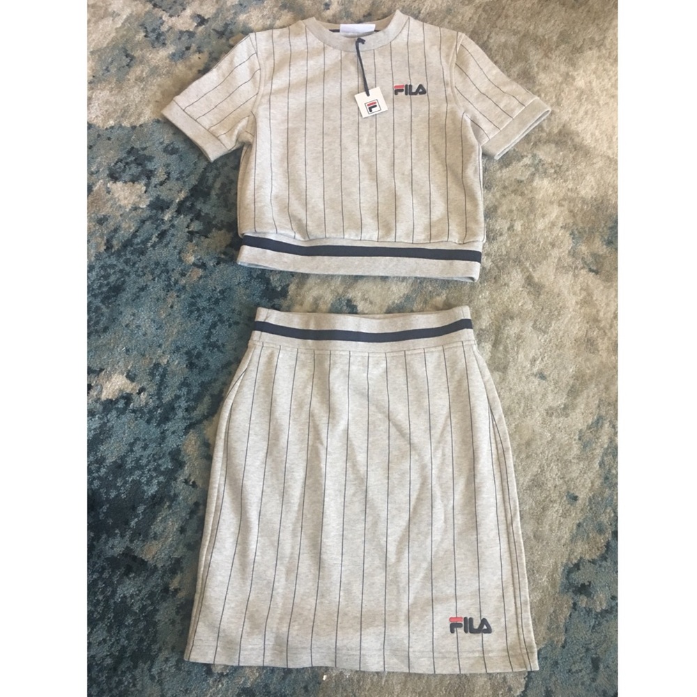 NWT Grey & navy striped Fila co-ord XS